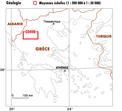Les différentes cartes de géologie en Grèce