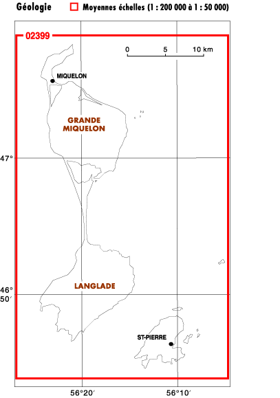 Les cartes de géologie des îles Saint-Pierre-et-Miquelon
